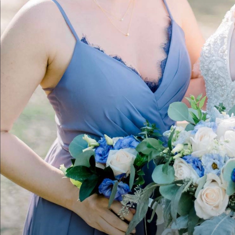Hayley Paige Dress (5810) in Wisteria/Plum